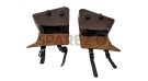 Royal Enfield Interceptor 650 Mounting Rails With Pannier Bags Pair Brown  - SPAREZO